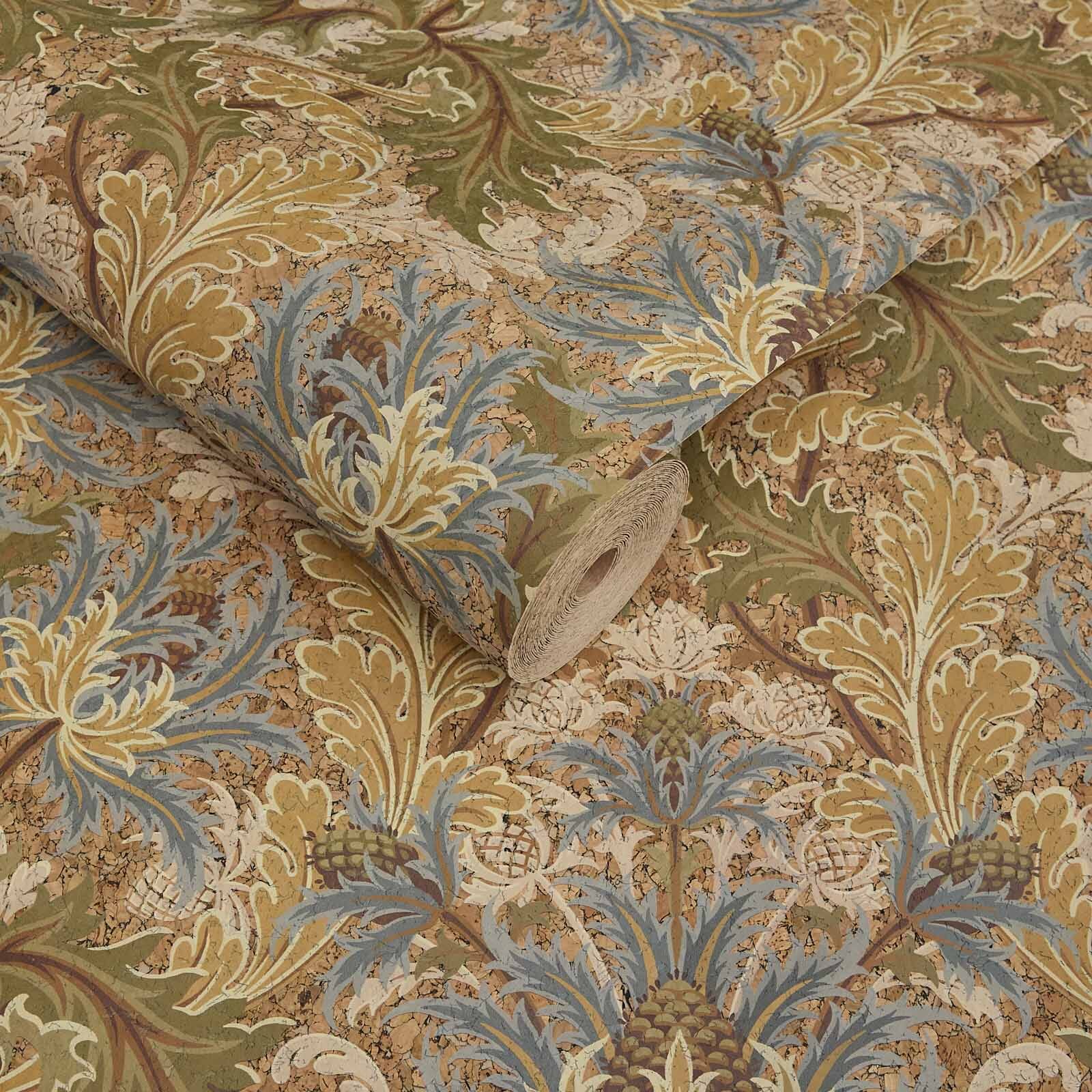 1-WA-AQF-DI-DAH-XXX - Aquifolia Cork Wallpaper - Dahlia - House of Hackney