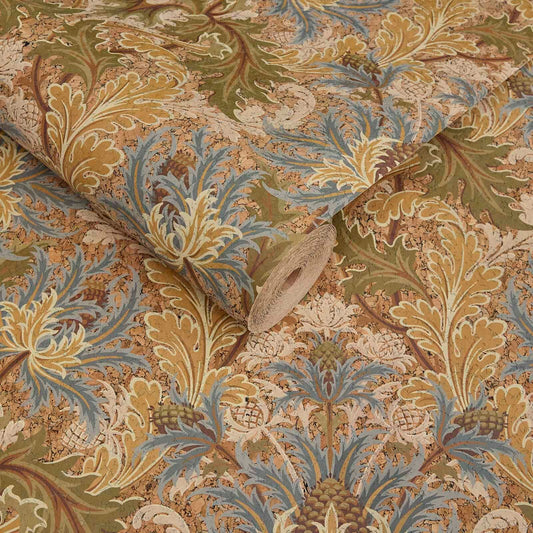 1-WA-AQF-DI-DAH-XXX - Aquifolia Cork Wallpaper - Dahlia - House of Hackney