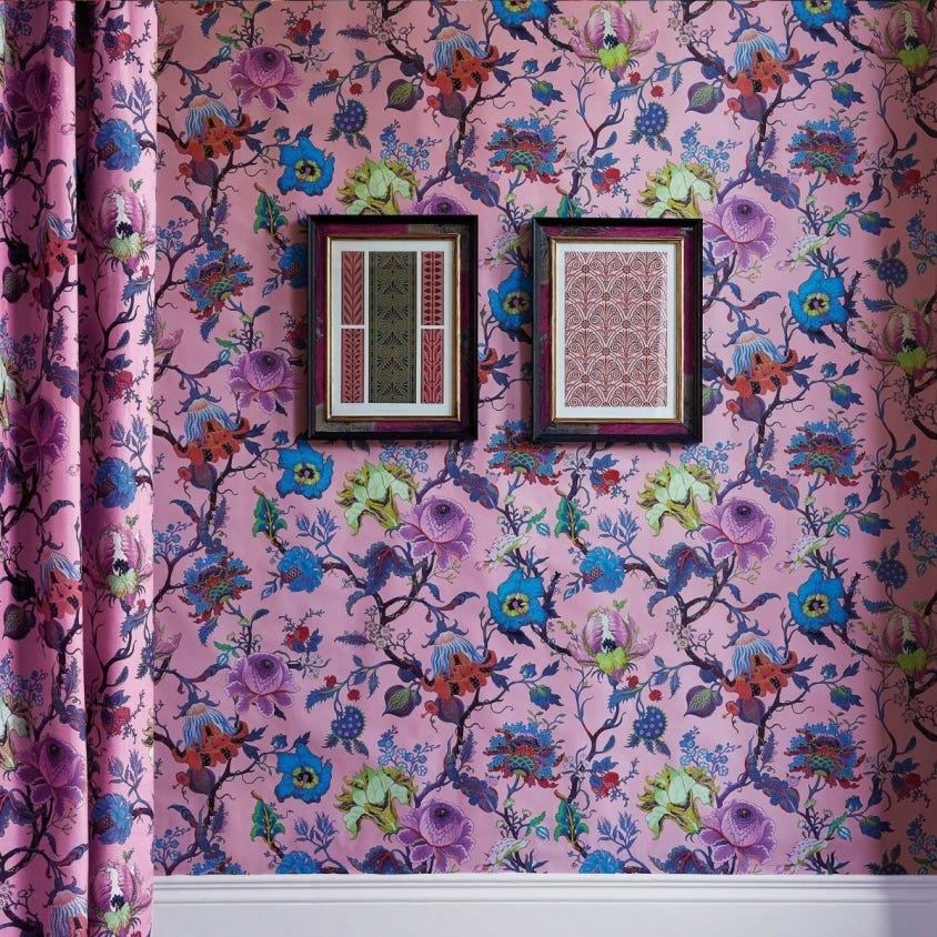 1-WA-ART-DI-PNK-XXX - Artemis Wallpaper - Amaranth-Pink - House of Hackney