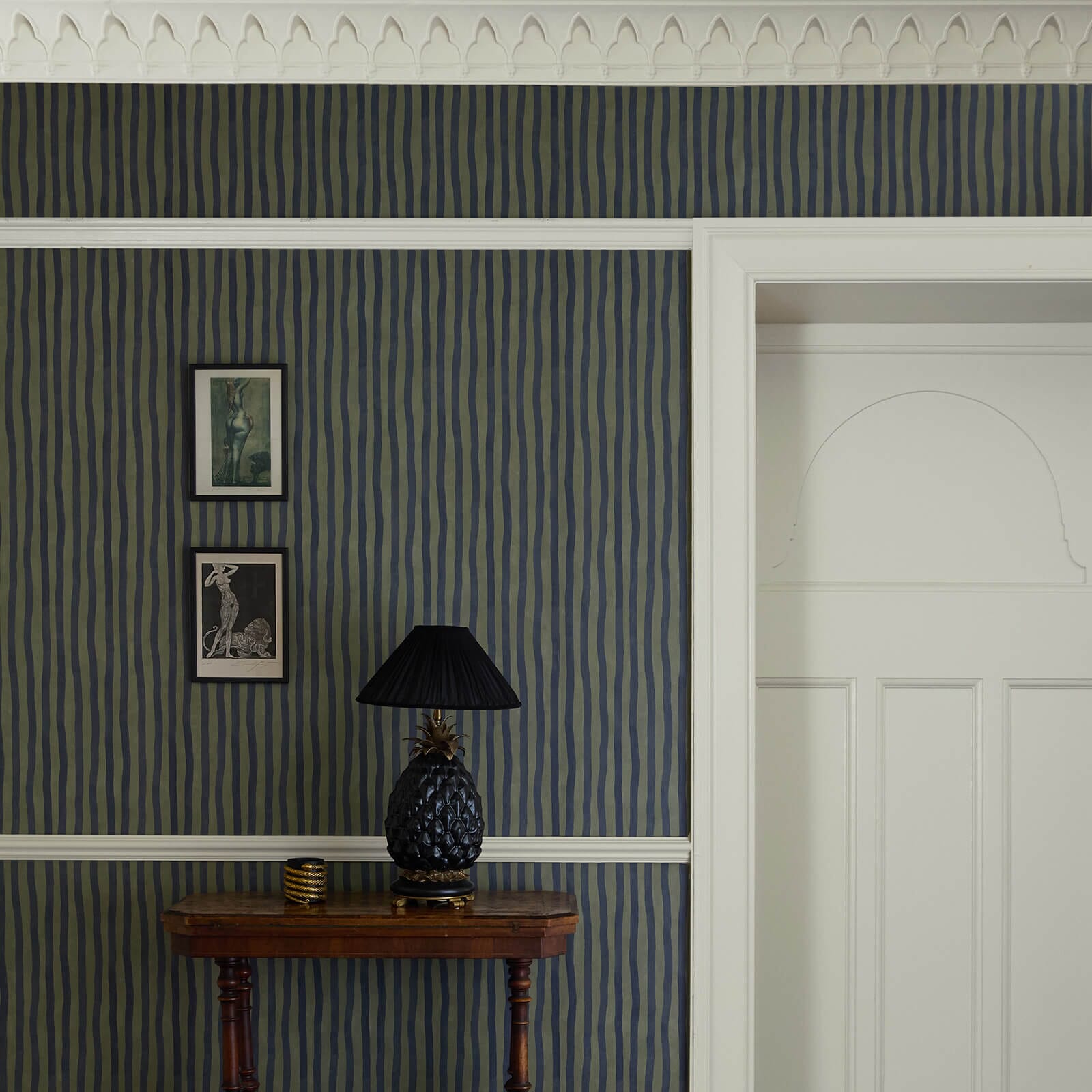 1-WA-ATS-DI-LAG-XXX - Artist's Stripe Wallpaper - Laurustine & Galaxias - House of Hackney