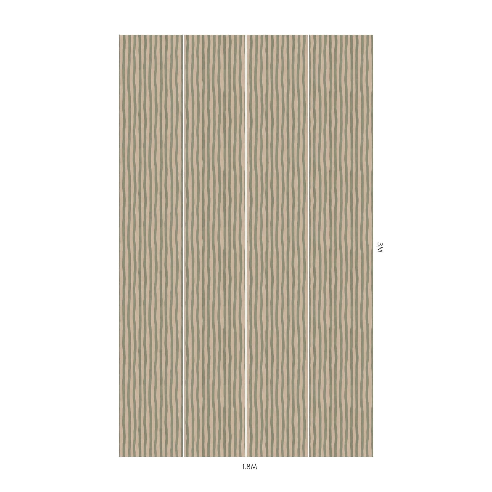 1-WA-ATS-DI-SAL-XXX - Artist's Stripe Wallpaper - Sap & Alabaster - House of Hackney