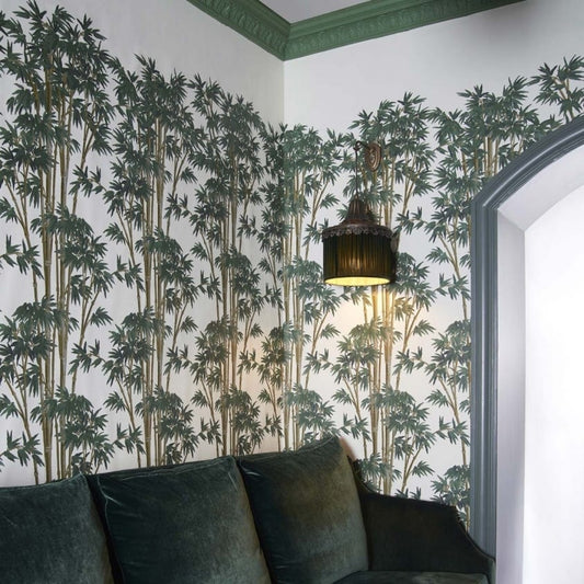 1-WA-BAM-DI-WHT-XXX - Bambusa Wallpaper - Antique-White - House of Hackney
