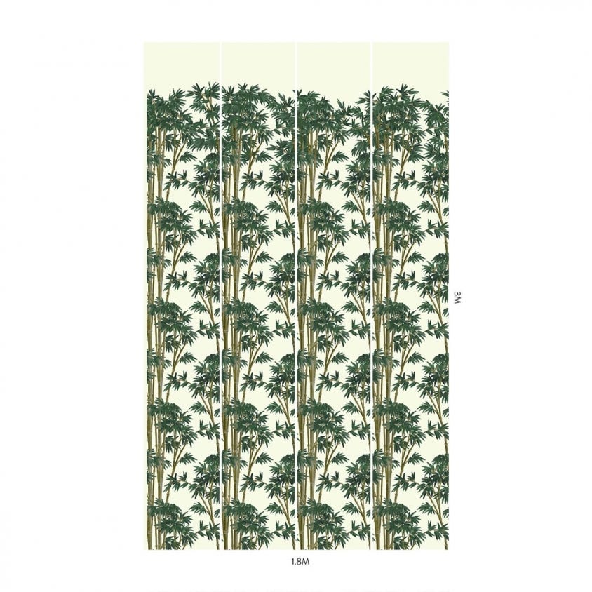 1-WA-BAM-DI-WHT-XXX - Bambusa Wallpaper - Antique-White - House of Hackney