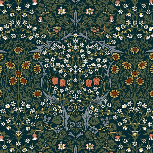 1-WA-BLA-DI-BIL-XXX - Blackthorn Wallpaper - Billiard Green - House of Hackney