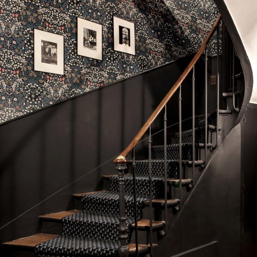 1-WA-BLA-DI-TEA-XXX - Blackthorn Wallpaper - Teal - House of Hackney