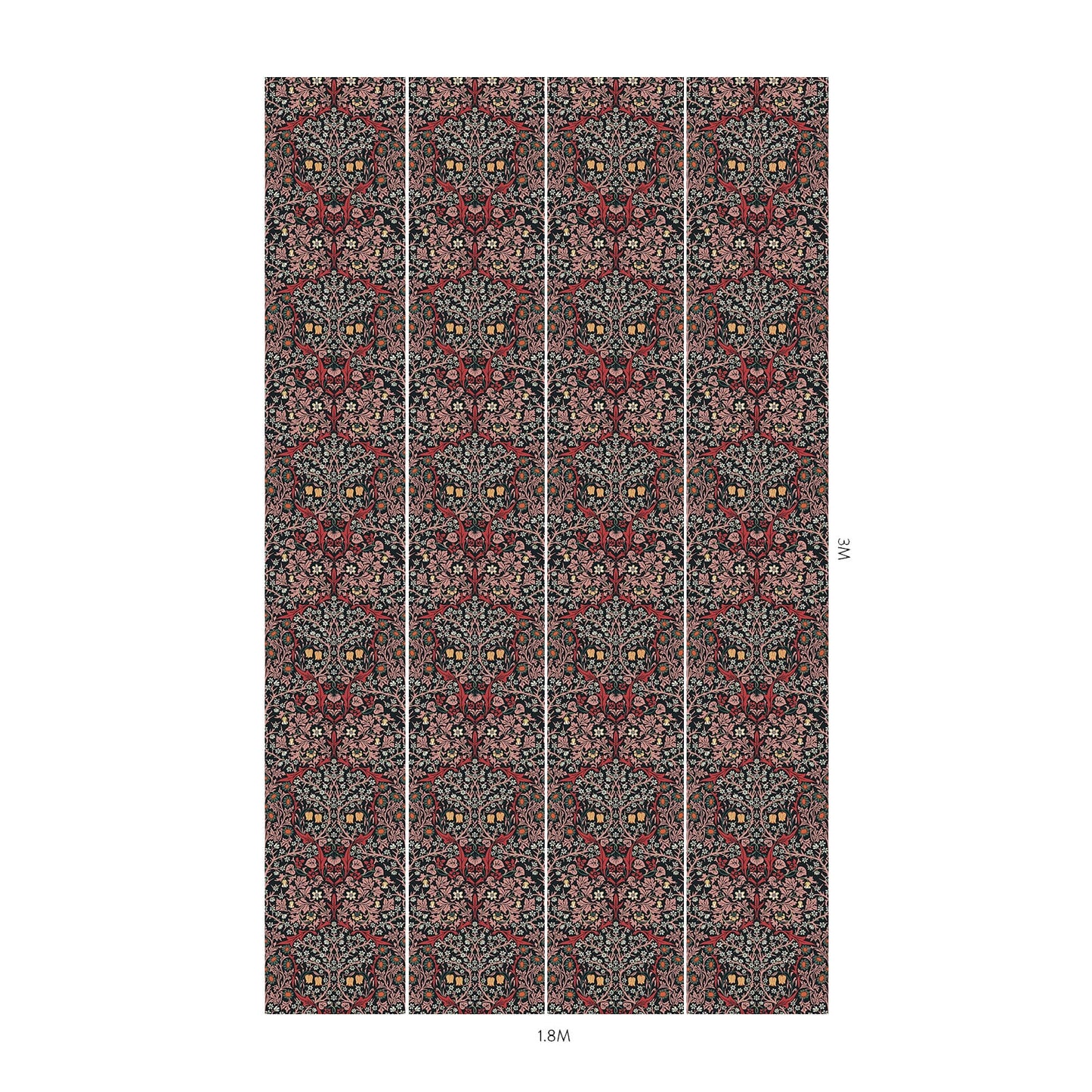 1-WA-BLA-DI-TOU-XXX - Blackthorn Wallpaper - Tourmaline - House of Hackney