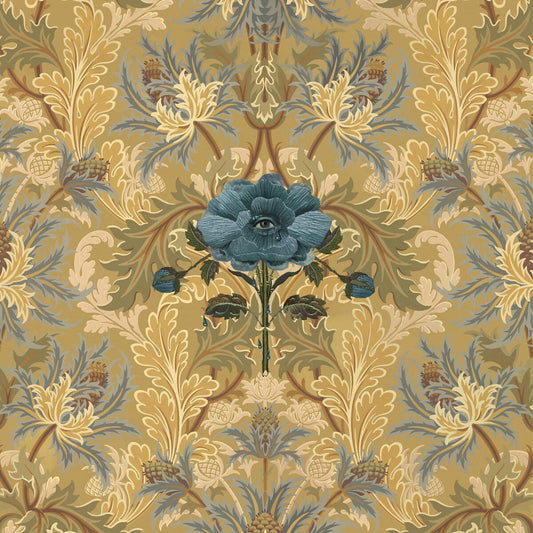 1-WA-BRW-DI-AUO-XXX - The Blue Rose Weeping Wallpaper - Aurelian - House of Hackney