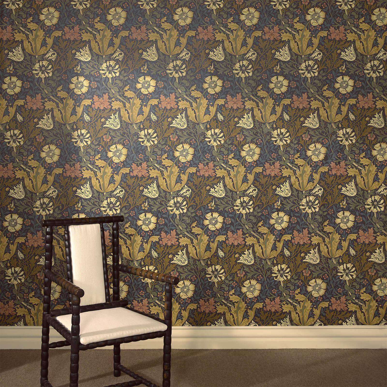 1-WA-COM-DI-MID-XXX - Compton Wallpaper - Midnight - House of Hackney