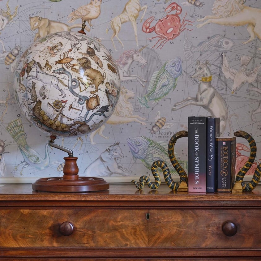 1-WA-COS-DI-CEL-XXX - Cosmos Wallpaper - Celestial-Blue - House of Hackney