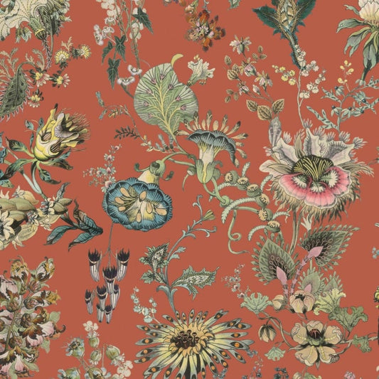 1-WA-FLF-DI-AMB-XXX - Flora Fantasia Wallpaper - Amber - House of Hackney