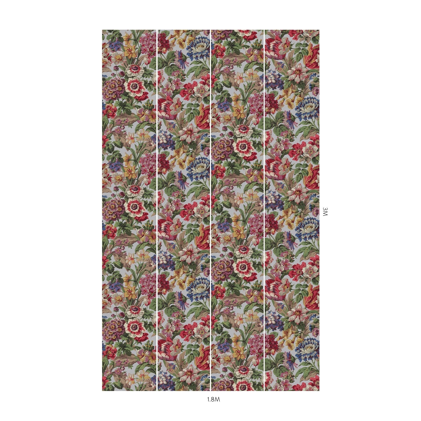 1-WA-FLS-DI-AZU-XXX - Florescence Wallpaper - Azure - House of Hackney
