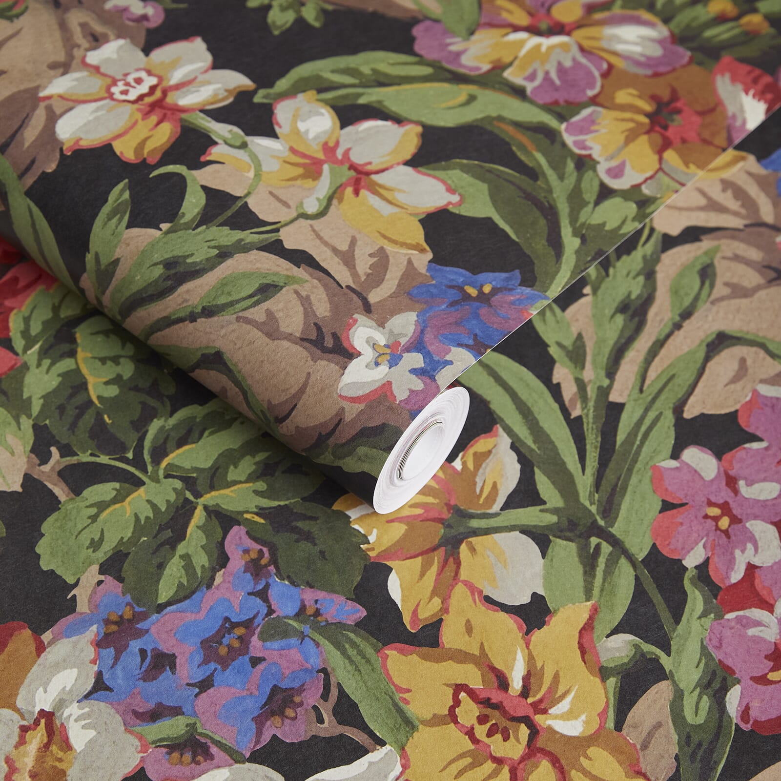 1-WA-FLS-DI-NOI-XXX - Florescence Wallpaper - Noir - House of Hackney