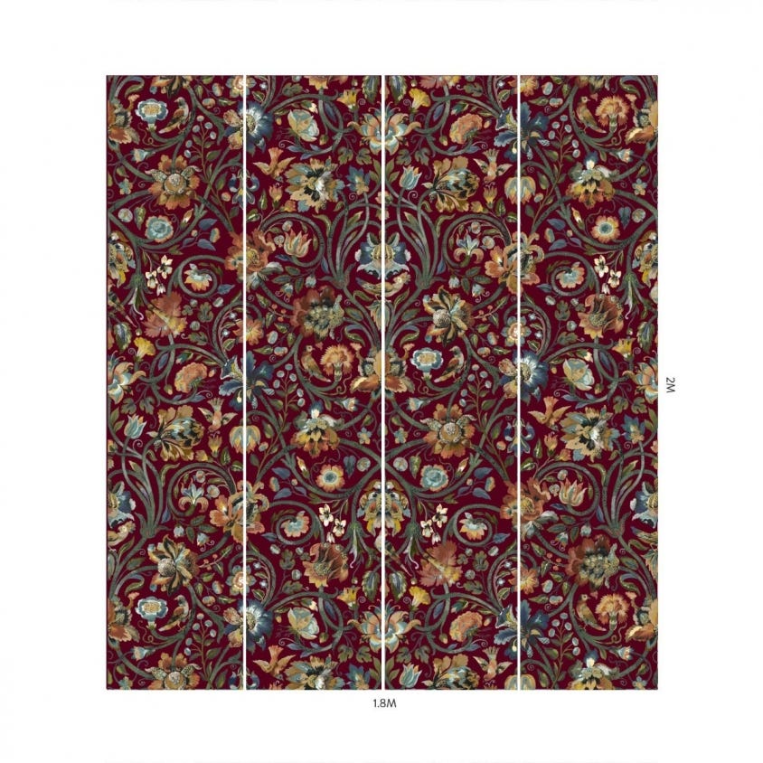 1-WA-GAI-DI-VER-XXX - Gaia Wallpaper - Vermillion - House of Hackney