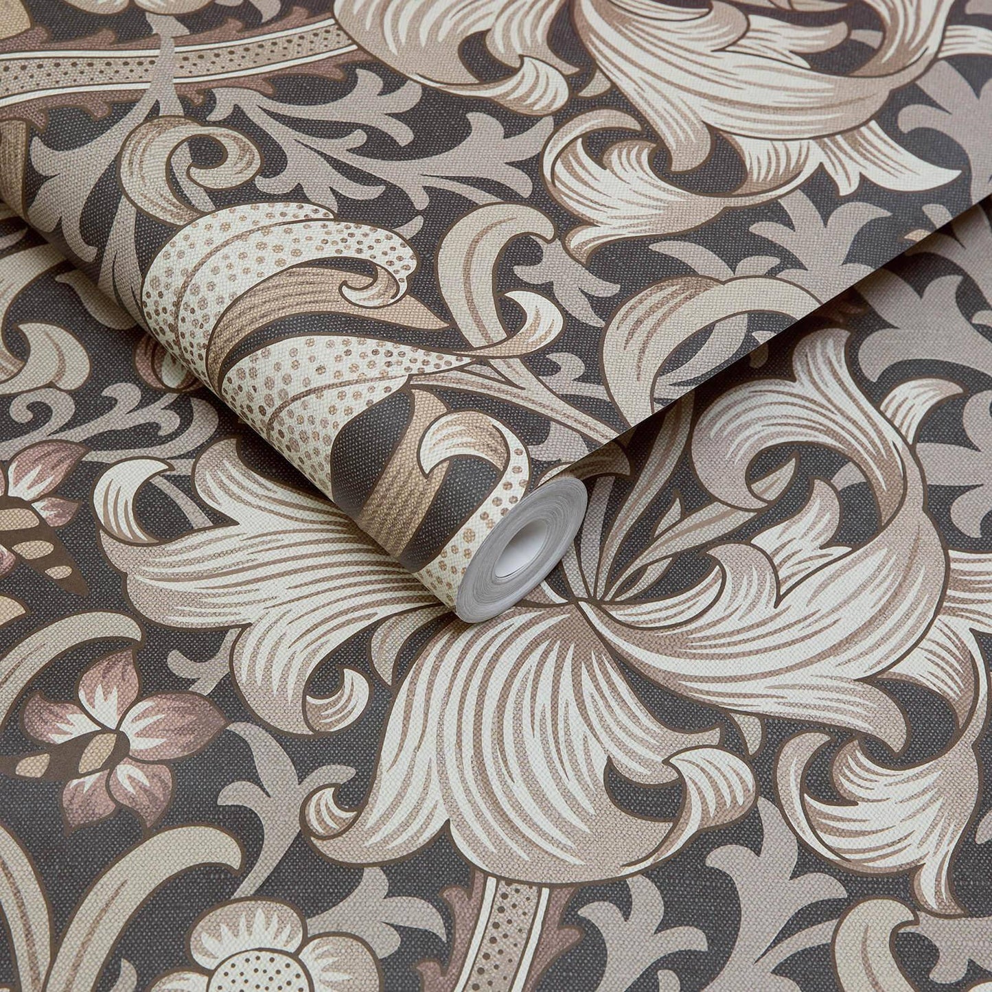 1-WA-GOL-DI-BLK-XXX - Golden Lily Wallpaper - Black - House of Hackney