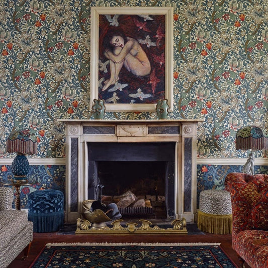 1-WA-GOL-DI-ECR-XXX - Golden Lily Wallpaper - Ecru - House of Hackney