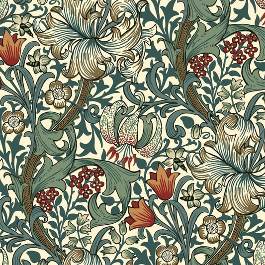 1-WA-GOL-DI-ECR-XXX - Golden Lily Wallpaper - Ecru - House of Hackney