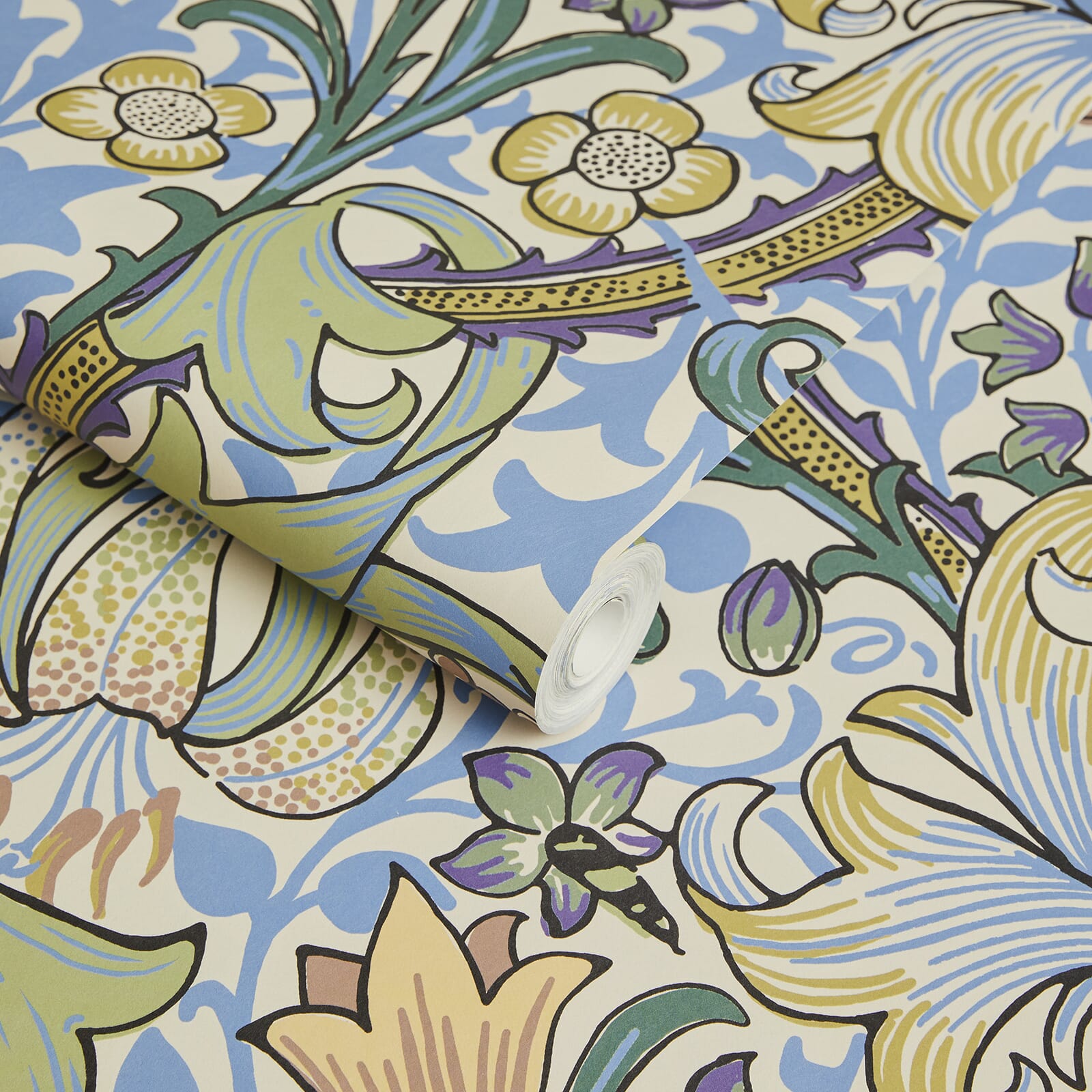1-WA-GOL-DI-SKY-XXX - Golden Lily Wallpaper - Sky - House of Hackney