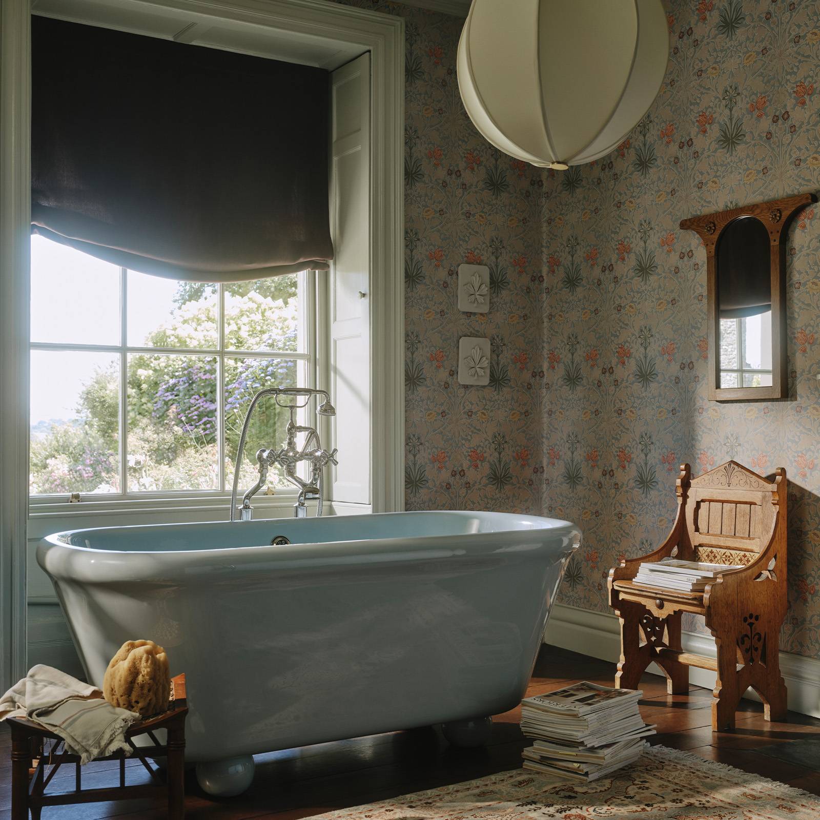 1-WA-HYA-DI-BYZ-XXX - Hyacinth Novellus Wallpaper - Byzantine Blue - House of Hackney