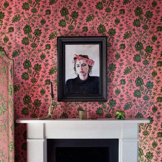 1-WA-IND-DI-AMA-XXX - Indienne Wallpaper - Amaranth - House of Hackney