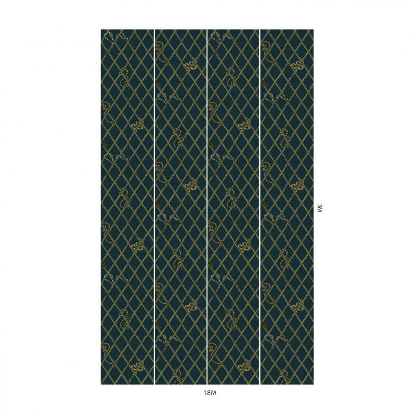 1-WA-KHA-DI-MID-XXX - Khasia Wallpaper - Midnight - House of Hackney