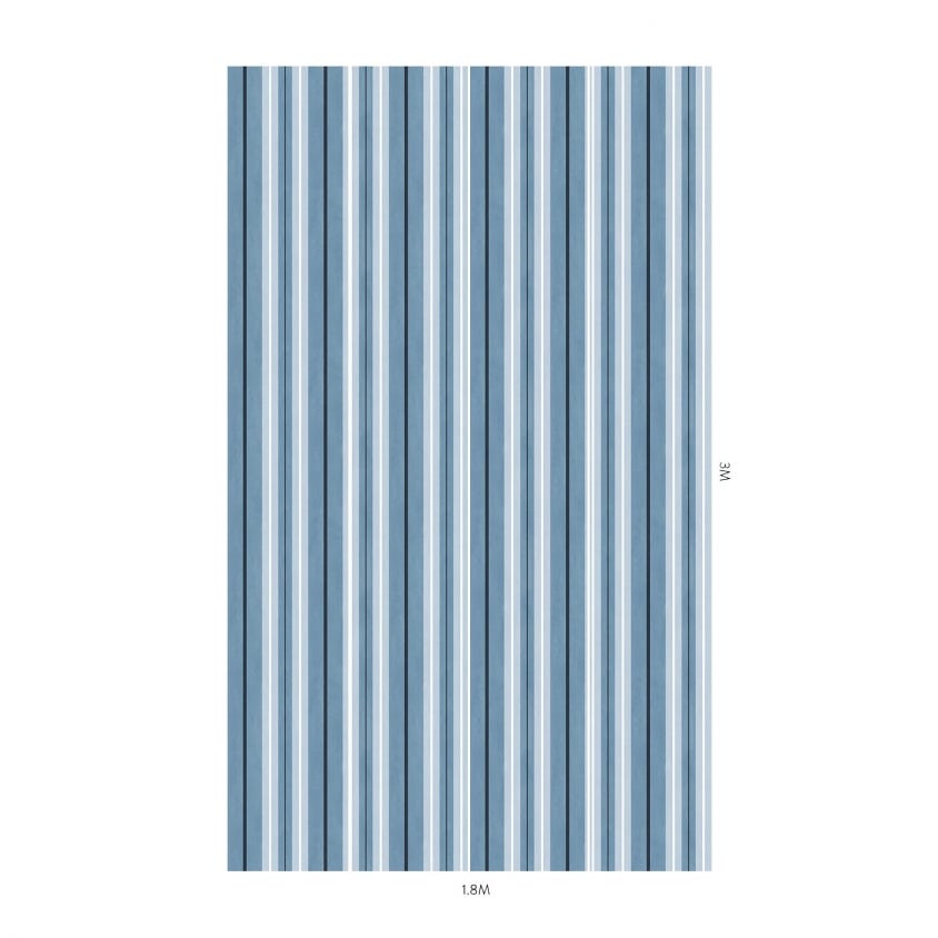 1-WA-LAS-DI-SKY-XXX - Lauriston Stripe Wallpaper - Sky - House of Hackney