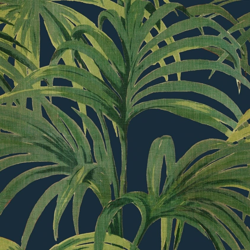1-WA-PAL-DI-M&G-100 - Palmeral Magna Wallpaper - Midnight / Green - House of Hackney
