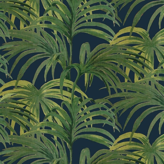1-WA-PAL-DI-M&G-XXX - Palmeral Wallpaper - Midnight / Green - House of Hackney