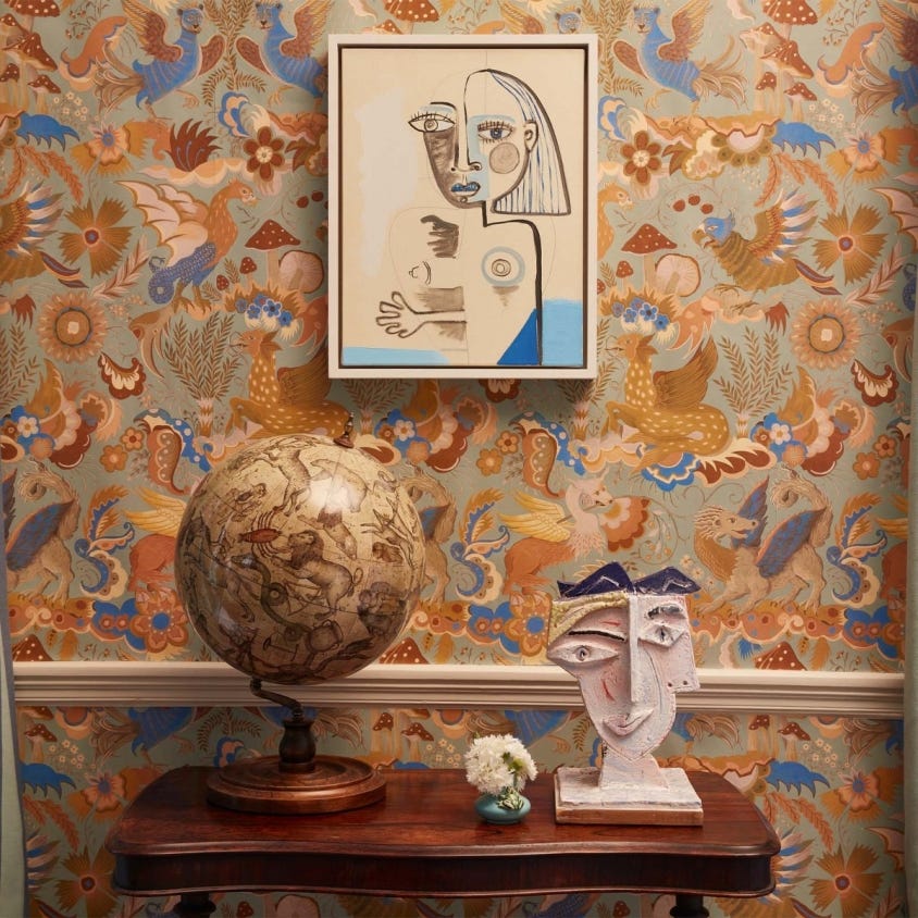1-WA-PHA-DI-JAD-XXX - Phantasia Wallpaper - Jadeite - House of Hackney