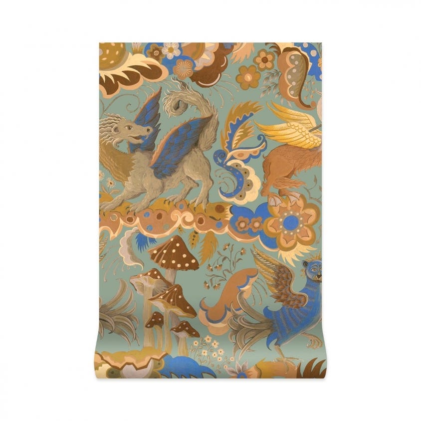 1-WA-PHA-DI-JAD-XXX - Phantasia Wallpaper - Jadeite - House of Hackney