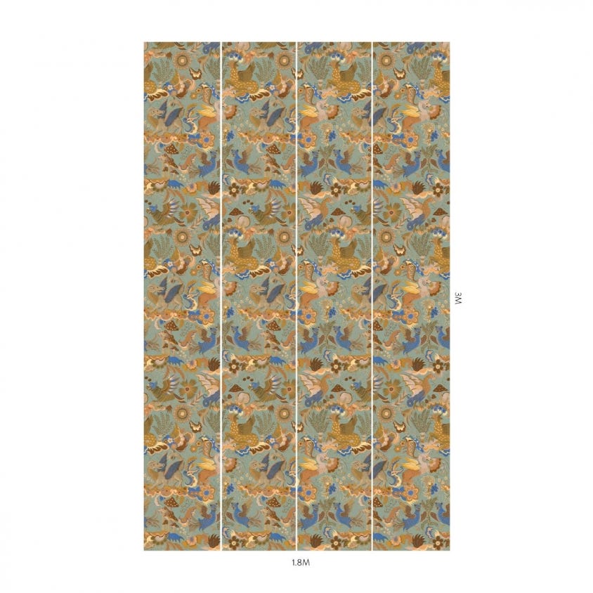 1-WA-PHA-DI-JAD-XXX - Phantasia Wallpaper - Jadeite - House of Hackney