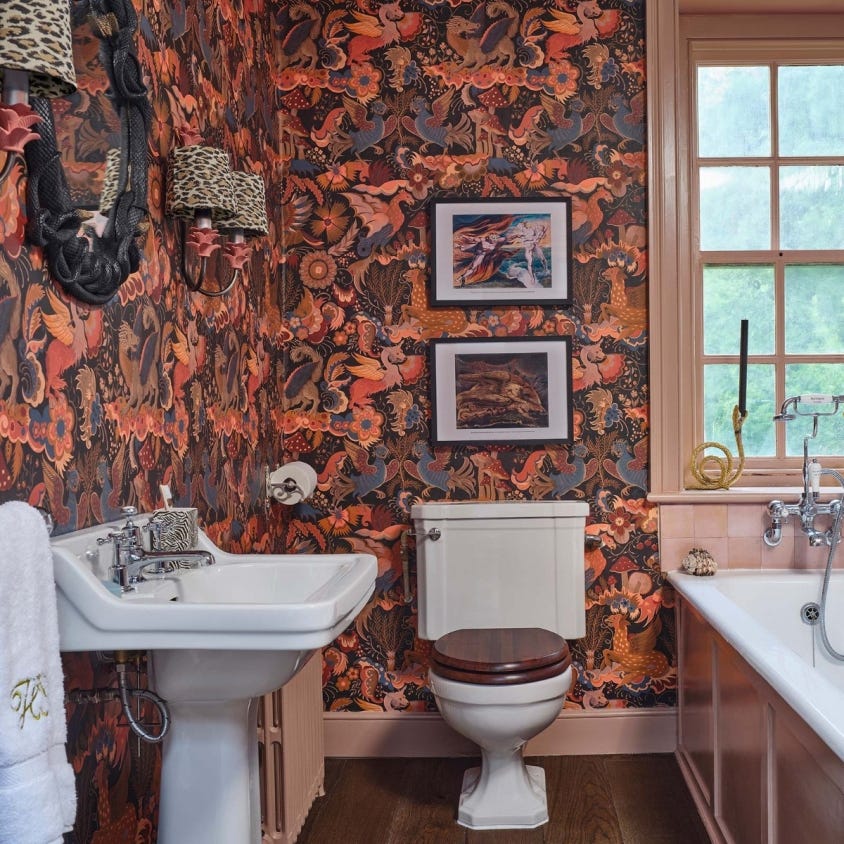 1-WA-PHA-DI-SEL-XXX - Phantasia Wallpaper - Orange - House of Hackney