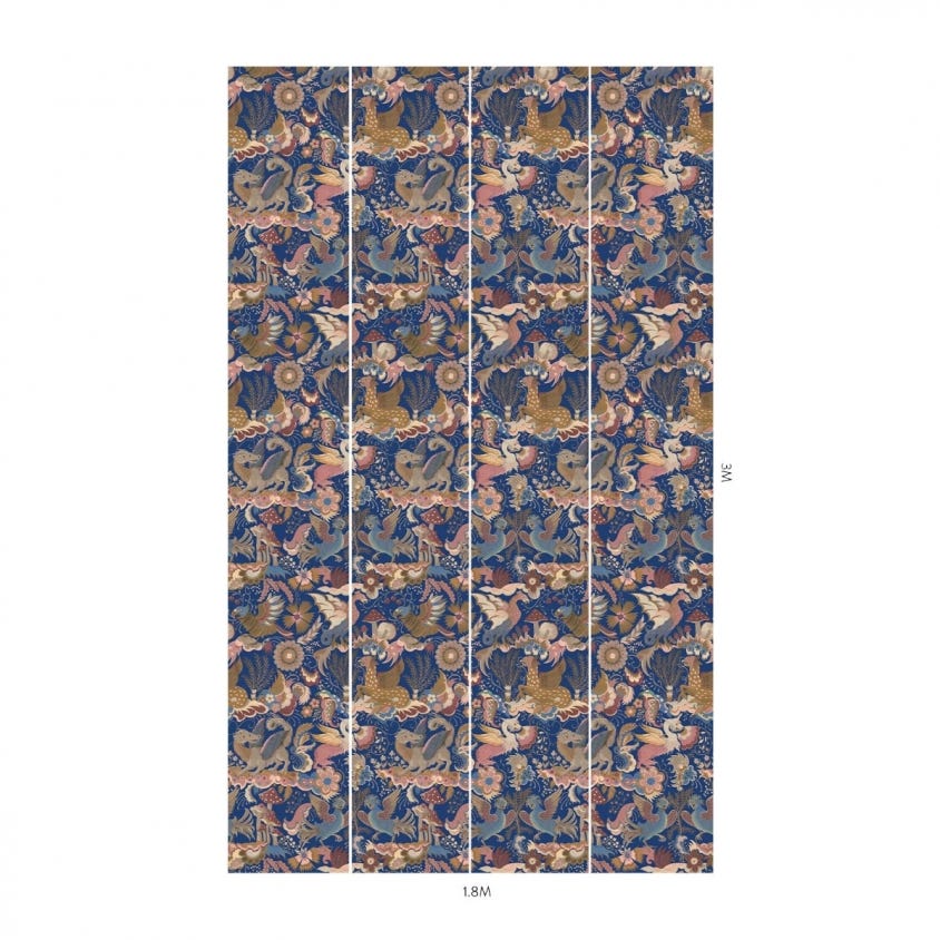 1-WA-PHA-DI-SPH-XXX - Phantasia Wallpaper - Sapphire - House of Hackney