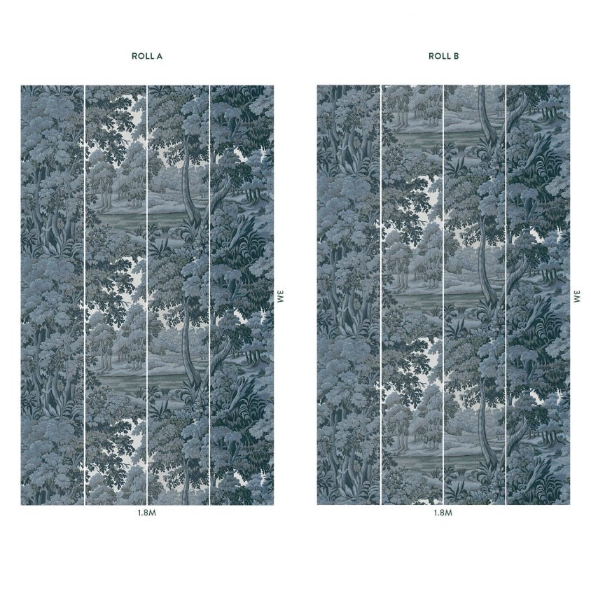 1-WA-PLA-DI-IND-XXX - Plantasia Wallpaper - Indigo - House of Hackney