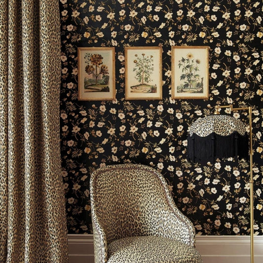 1-WA-POP-DI-BLK-XXX - Poppium Wallpaper - Ebony - House of Hackney