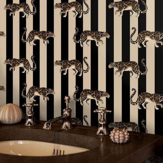 1-WA-PRO-DI-C&B-XXX - Prowl Wallpaper - Clay & Black - House of Hackney