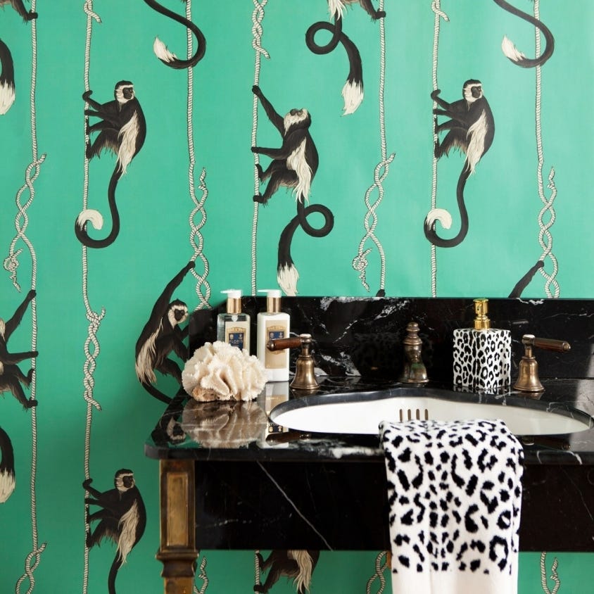 1-WA-TRO-DI-GRN-XXX - Troop Wallpaper - Parakeet-Green - House of Hackney