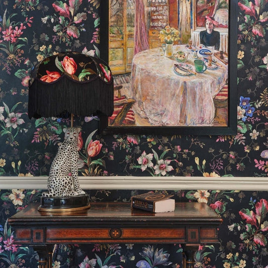 1-WA-TUL-DI-ONX-XXX - Tulipa Wallpaper - Onyx - House of Hackney