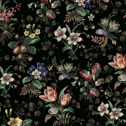 1-WA-TUL-DI-ONX-XXX - Tulipa Wallpaper - Onyx - House of Hackney