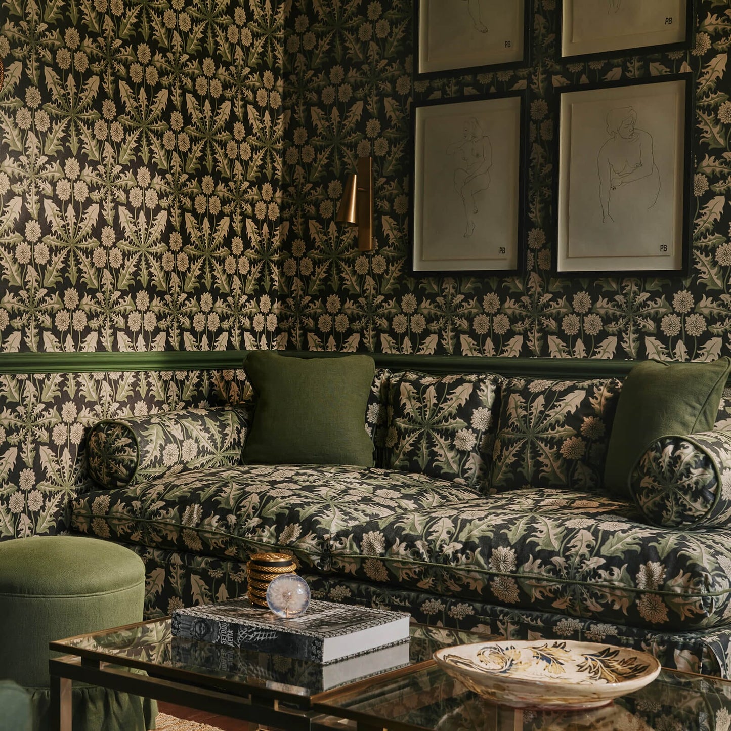 1-WA-TXA-DI-NOI-XXX - Taraxa Wallpaper - Noir - House of Hackney