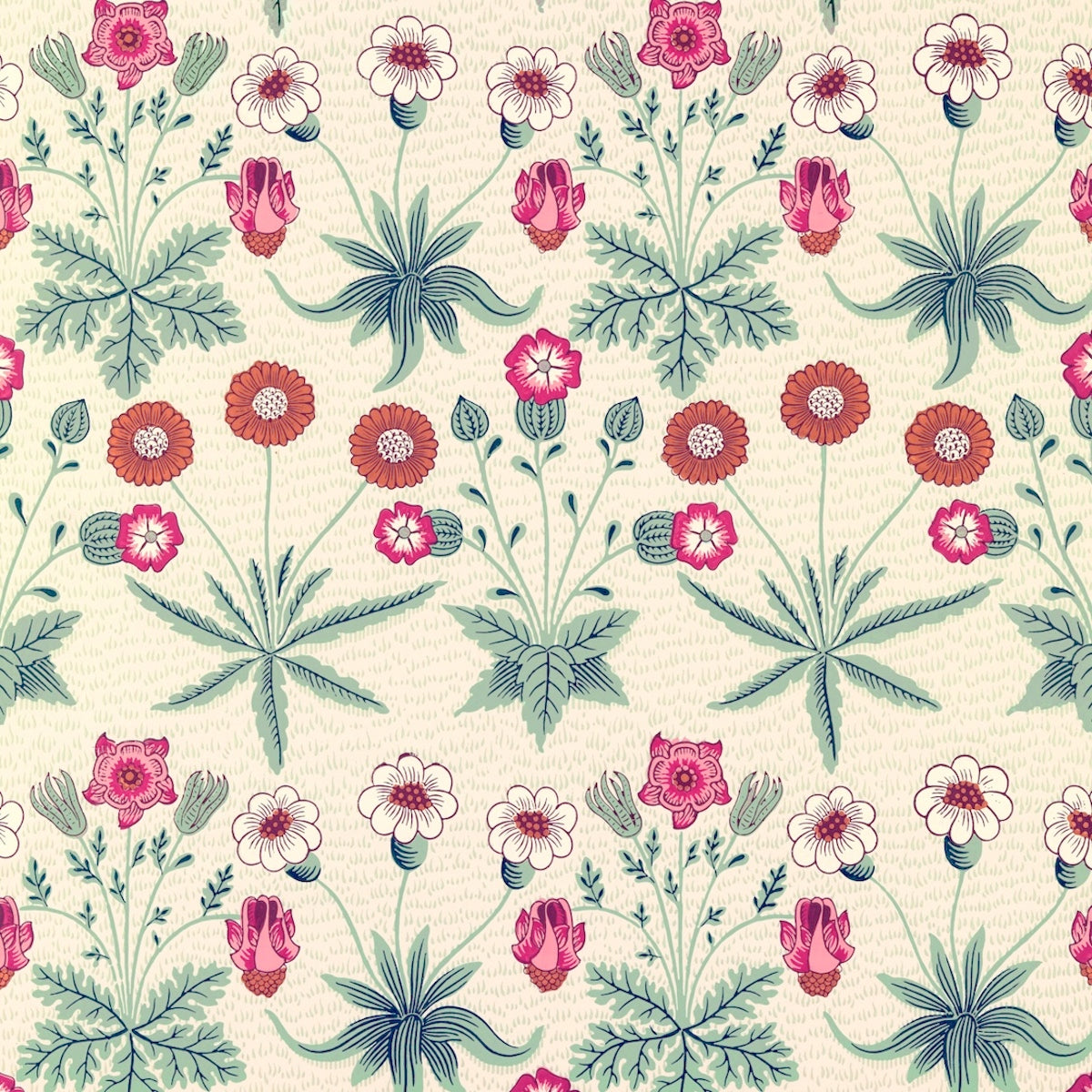 1011 - Daisy Wallpaper - Cream - Morris Collections
