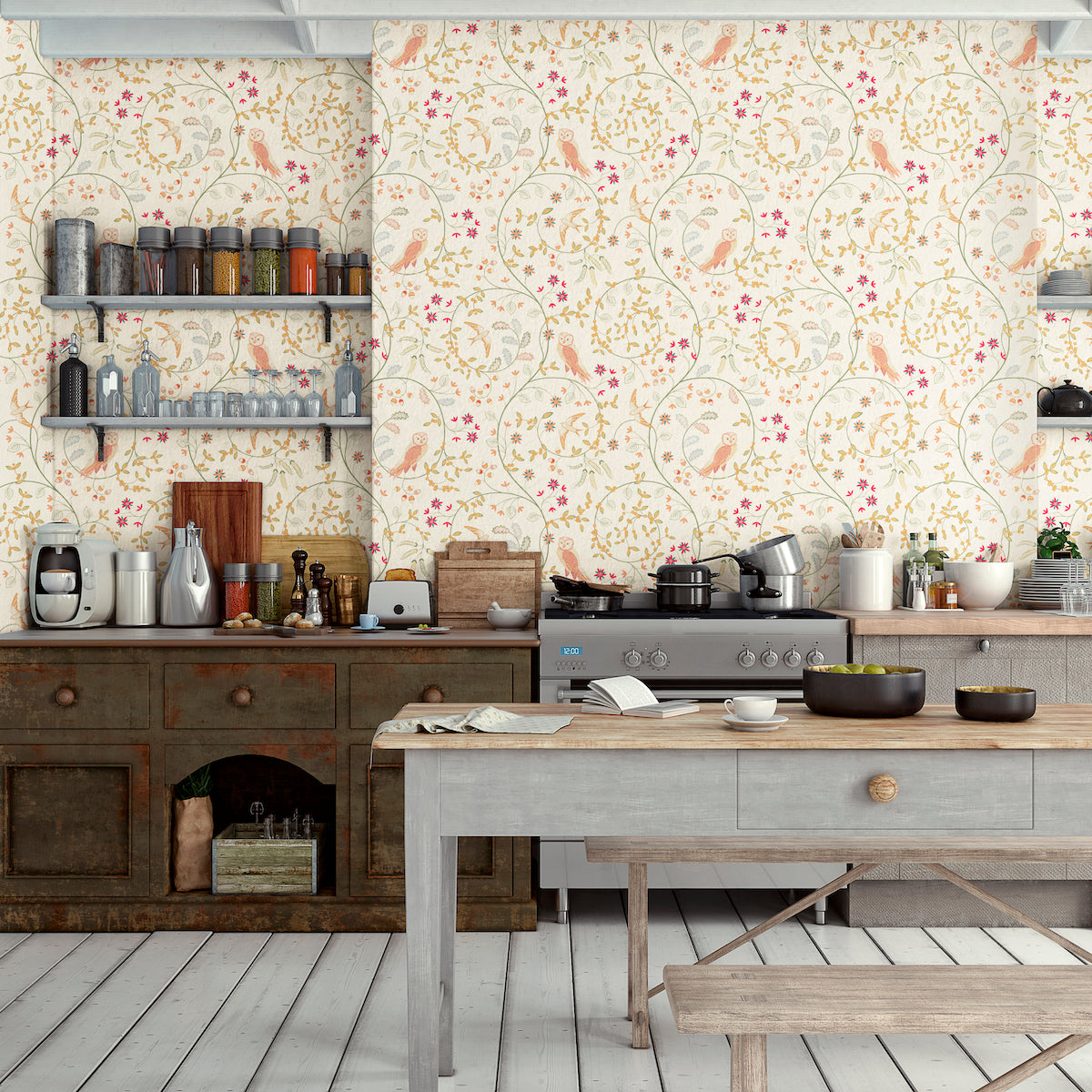 1029 - Newill Wallpaper - Linen - Morris Collections