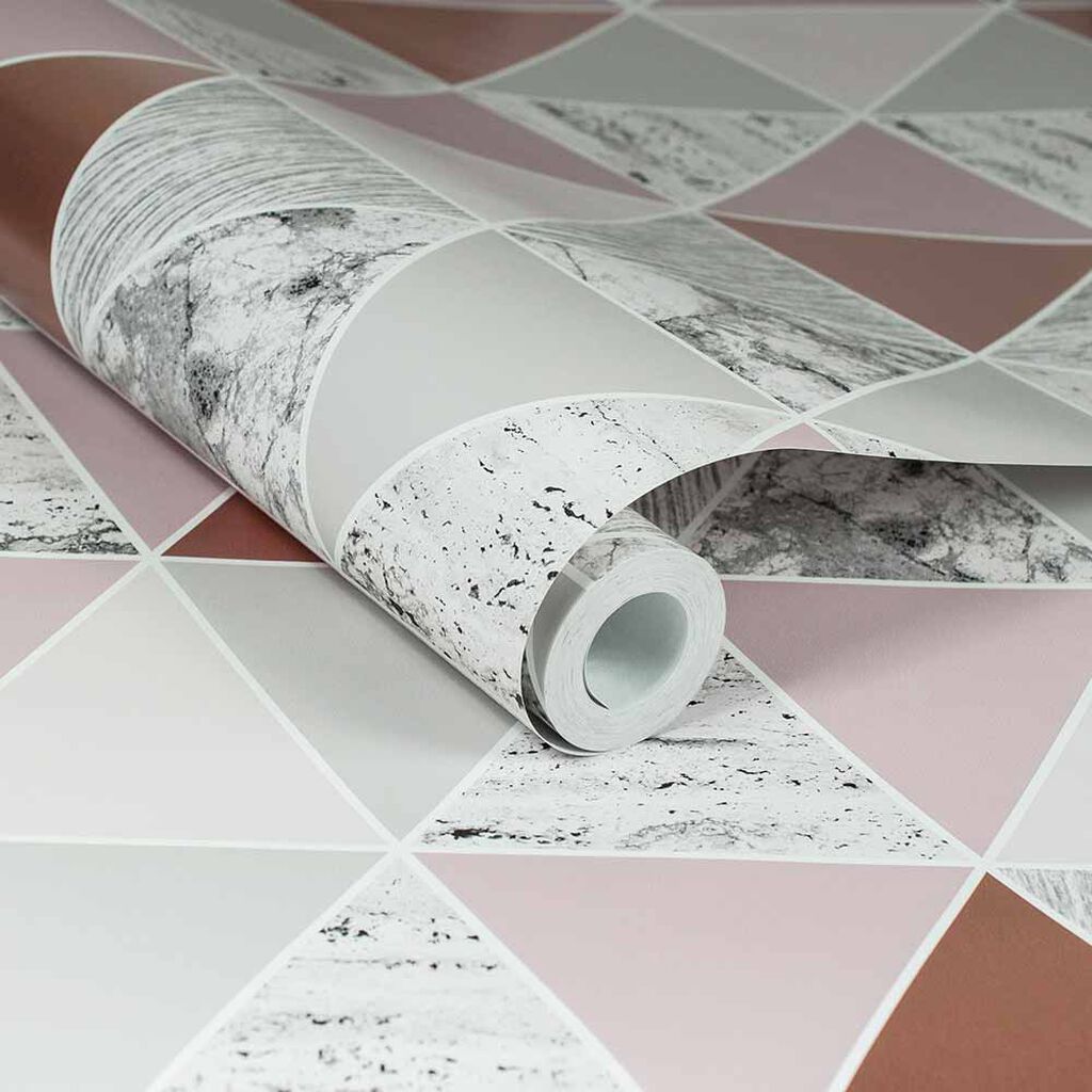 103290 - Reflections Wallpaper - Rose Gold - Graham & Brown