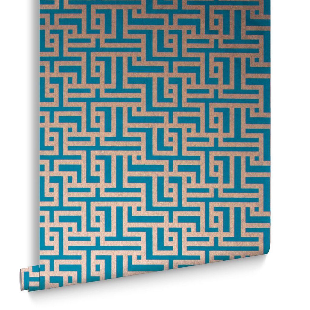 103516 - Zen Wallpaper - Teal - Graham & Brown