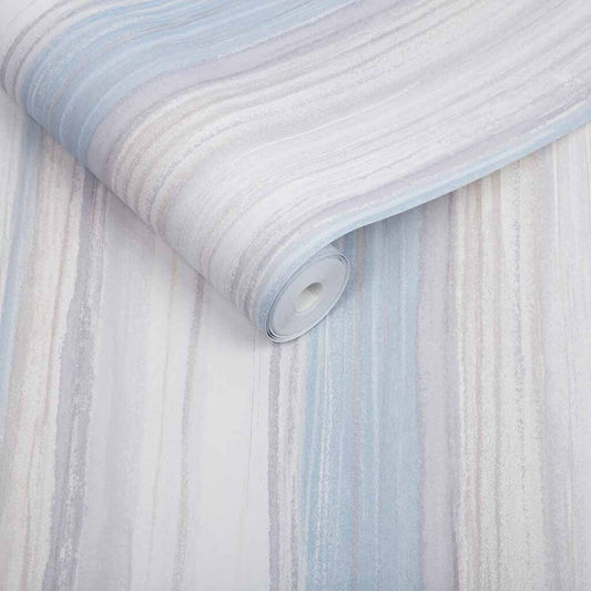 103811 - Chelsea Stripe Wallpaper - Sky - Graham & Brown