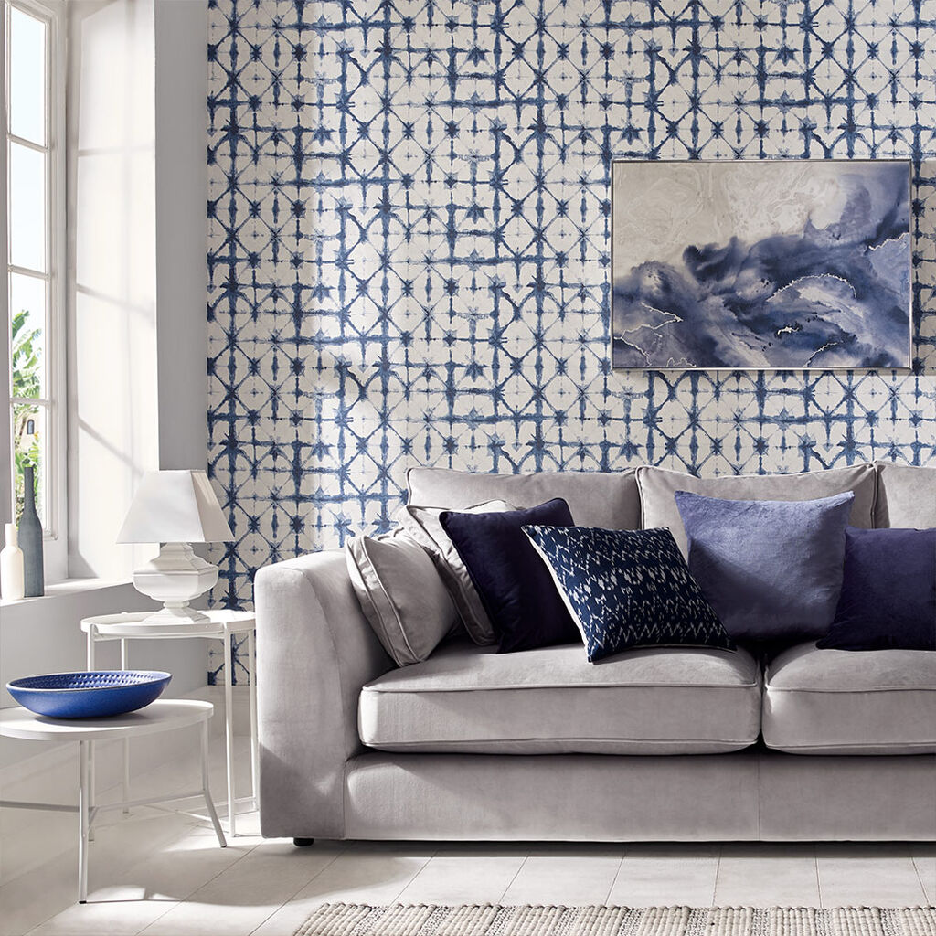 103933 - Indigo Wallpaper - Blue - Graham & Brown