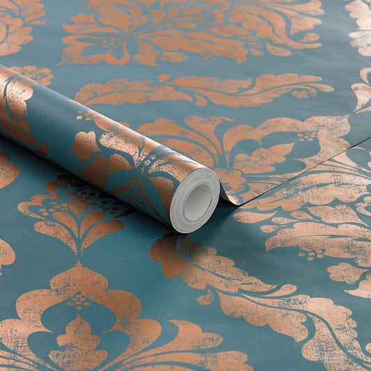 104154 - Damaris Wallpaper - Turqouise - Boutique Luxury