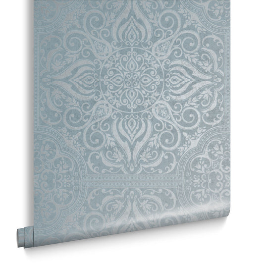 104371 - Souk Tile Wallpaper - Sky - Graham & Brown