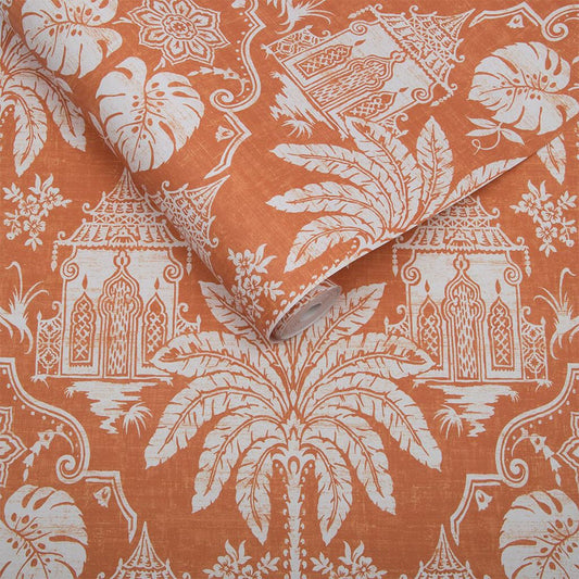 104552 - Imperial Wallpaper - Orange - Graham & Brown
