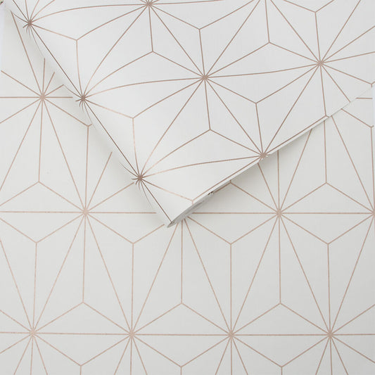 104737 - Prism Wallpaper - Rose Gold - Graham & Brown
