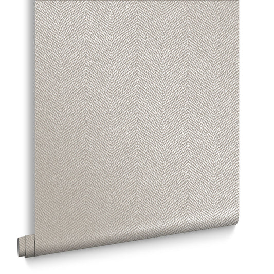104748 - Chevron Texture Wallpaper - Natural - Graham & Brown